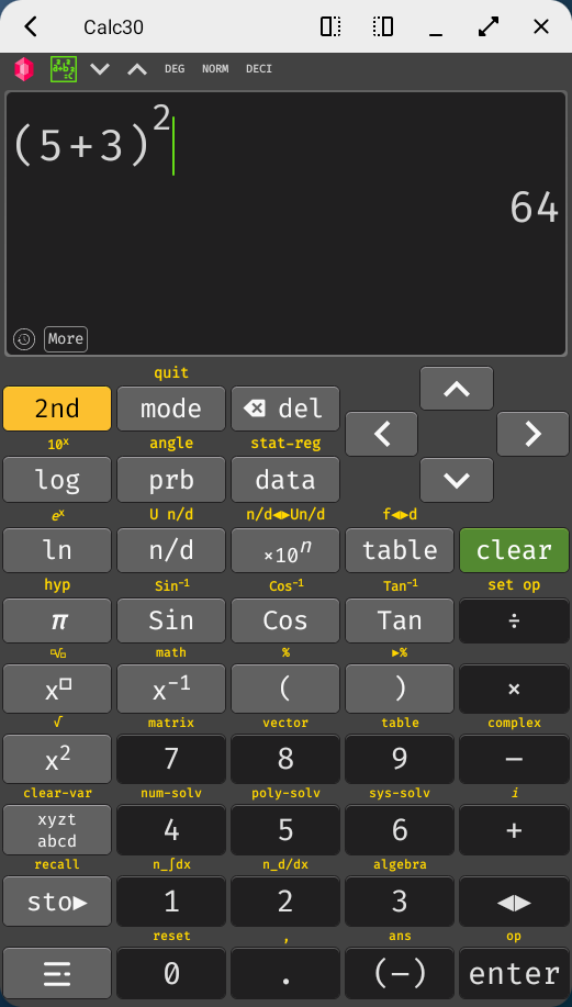 TI-30XS CALCULATOR ONLINE